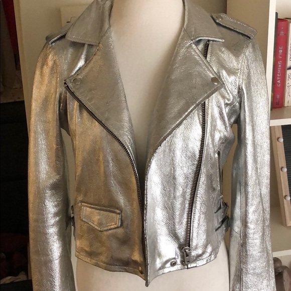 iro silver leather jacket